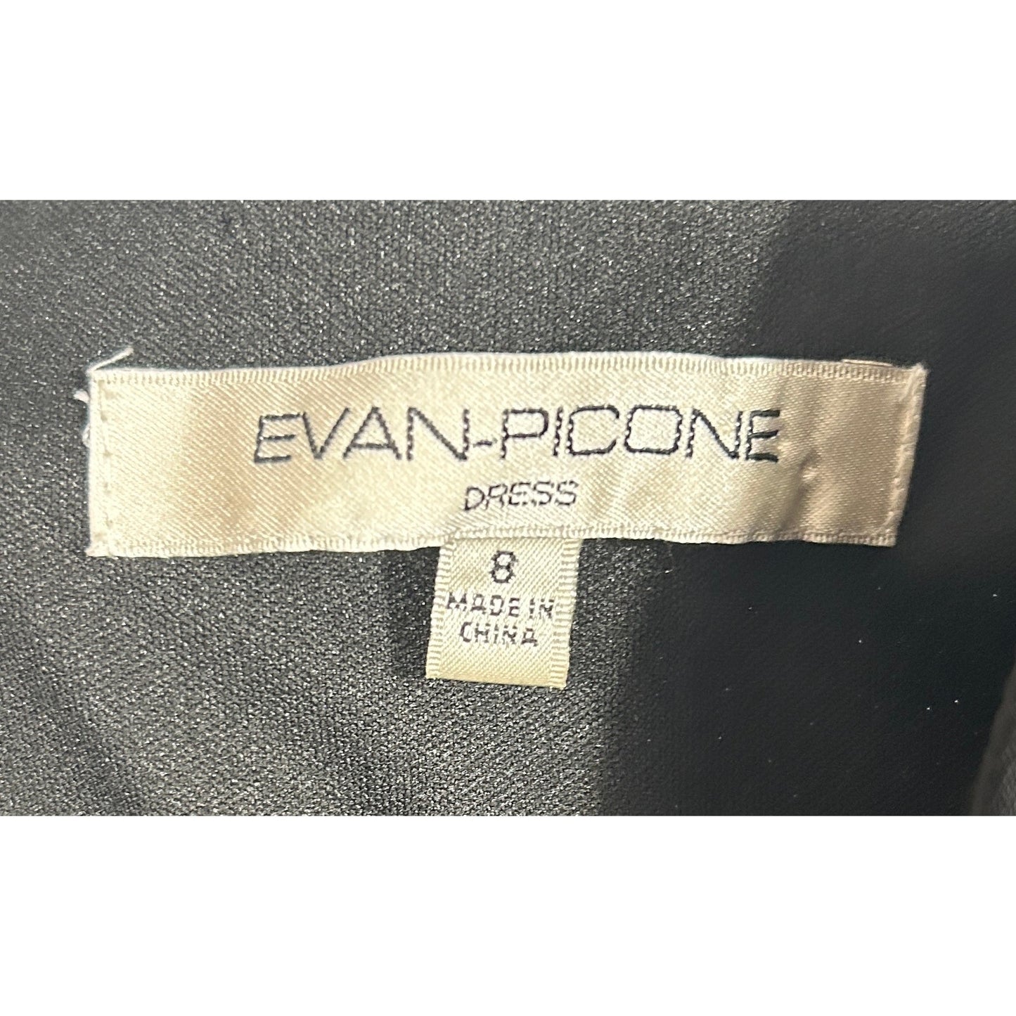 Evan-Picone One Shoulder Ruched Black Cocktail Dress Size 8