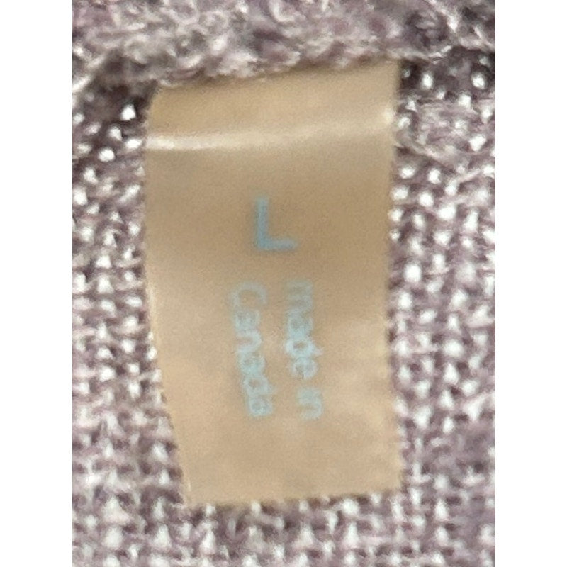 Stem L Hemp Recycled Polyester Relaxed Top Taupe Purple Sustainable Made Canada