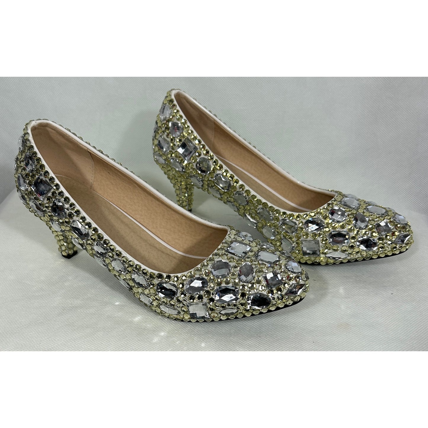 Rhinestone Embellished Kitten Heel Pumps Women’s US 10.5 (EU 42)