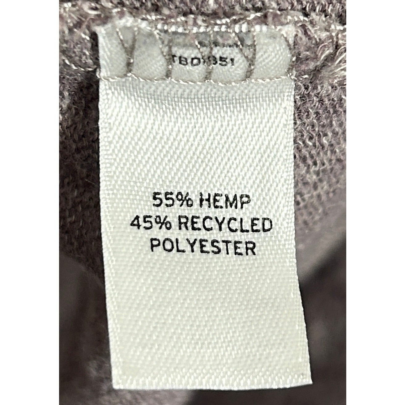 Stem L Hemp Recycled Polyester Relaxed Top Taupe Purple Sustainable Made Canada