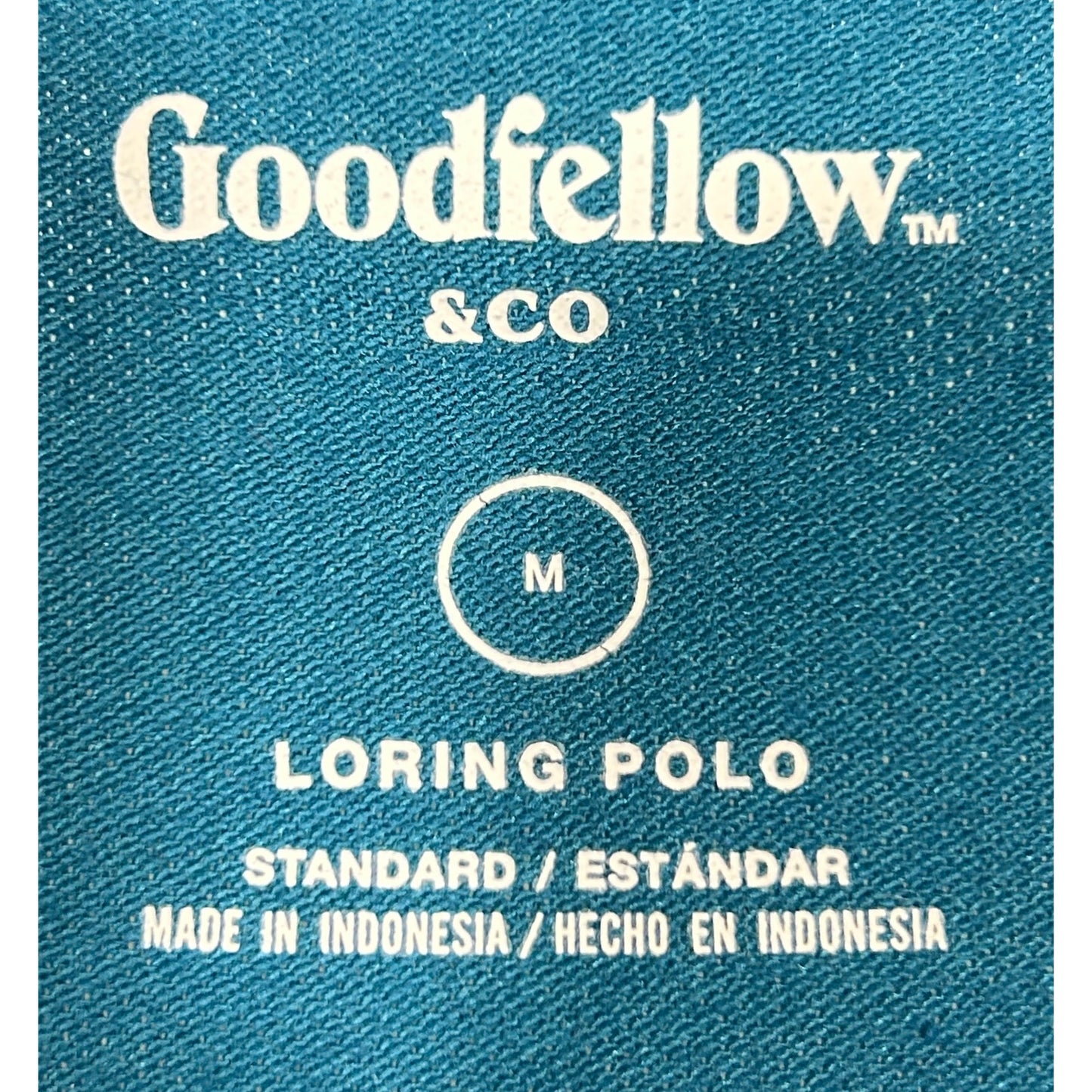 Goodfellow & Co Loring Polo Shirt Blue Size M Short Sleeve Cotton