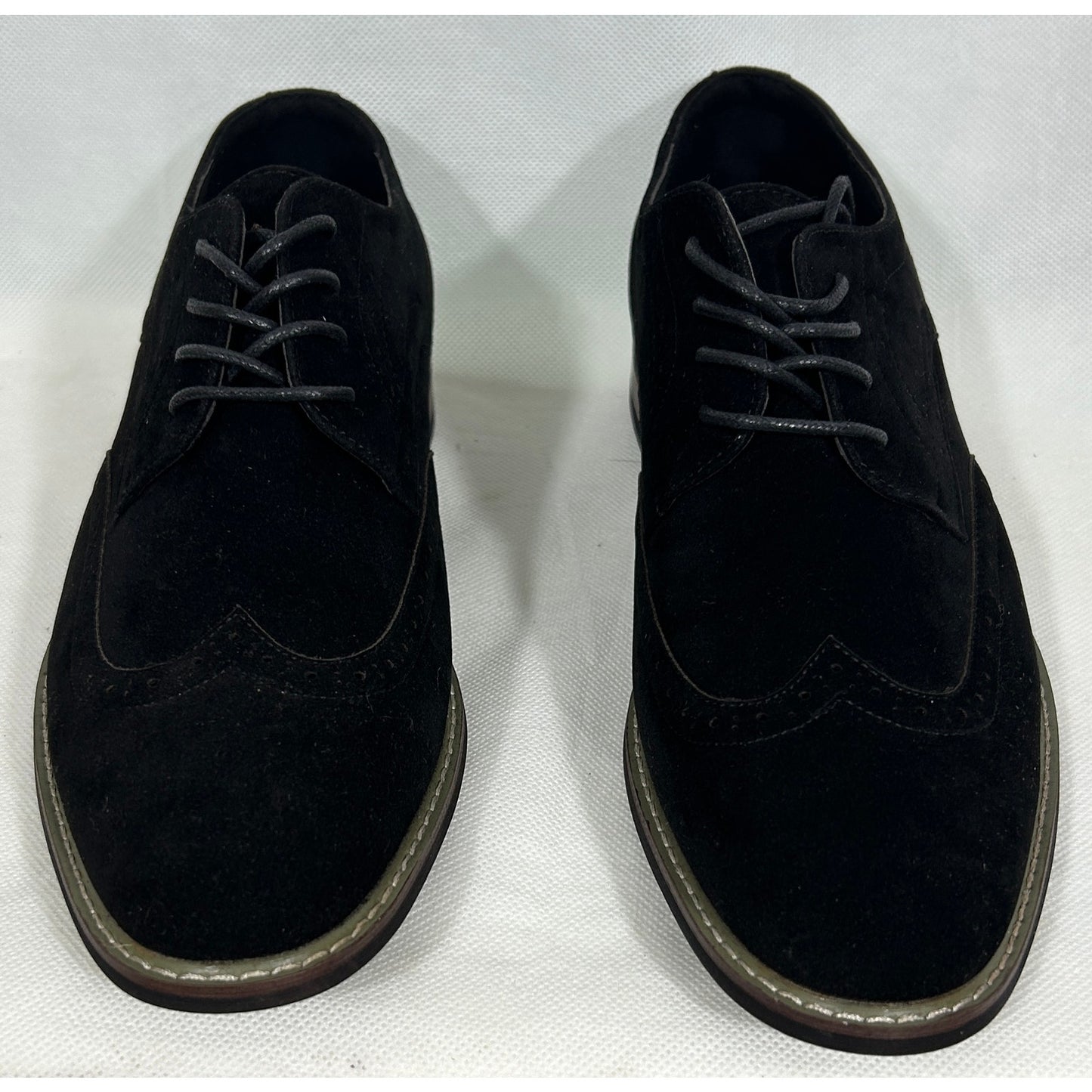 NEW Mofri Men’s Black Suede Oxford Dress Shoes Size 9.5 with Box
