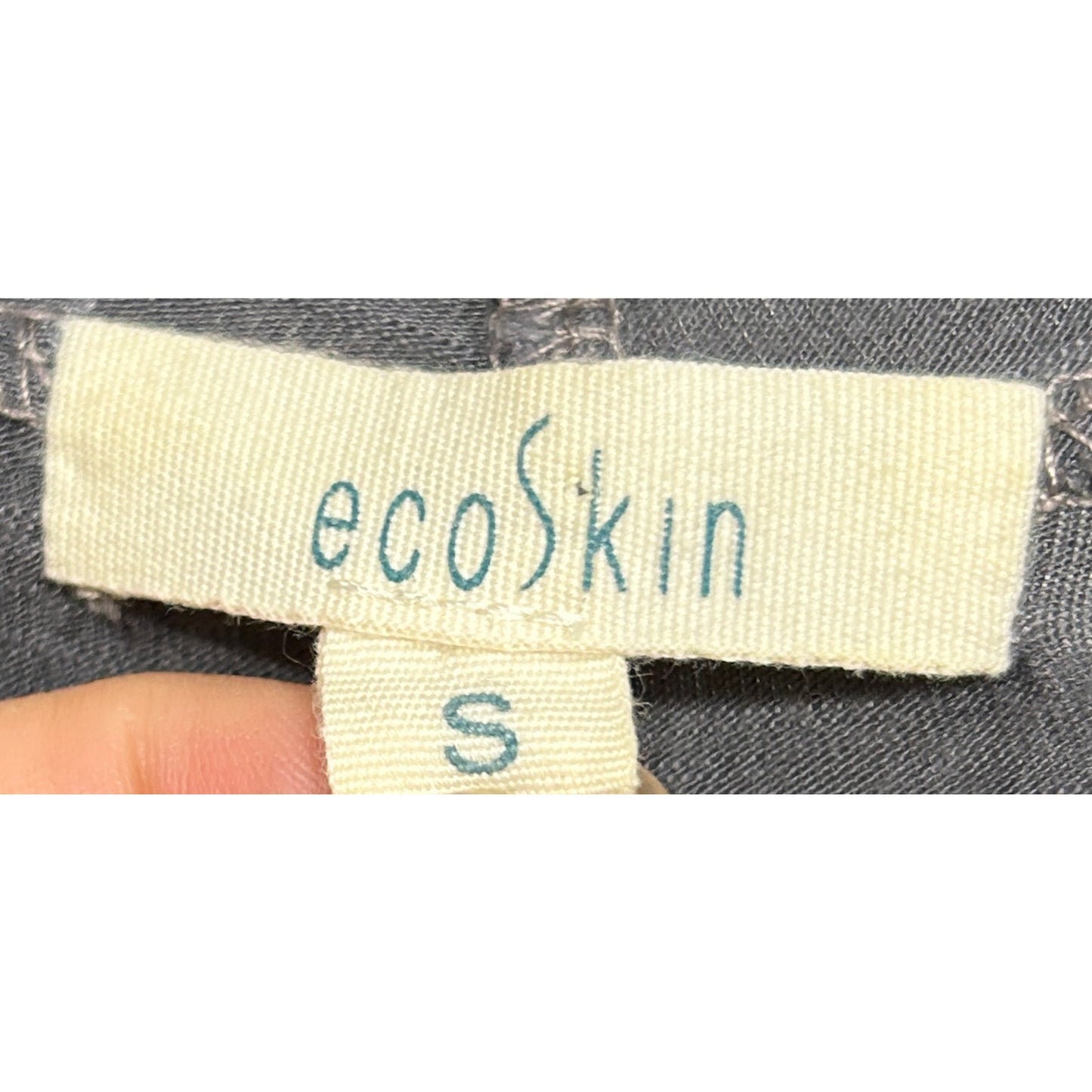 ecoSkin Women’s Small Long-Sleeve Draped Cowl Neck Tunic Gray - Hemp, USA Made