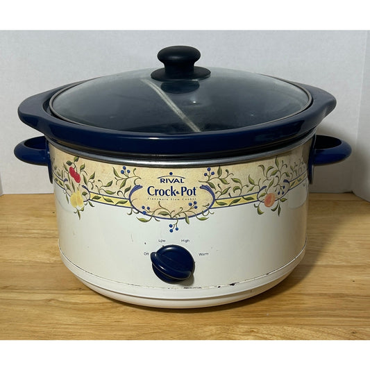 Vintage Rival Crock-Pot Stoneware Slow Cooker, Model SCR509