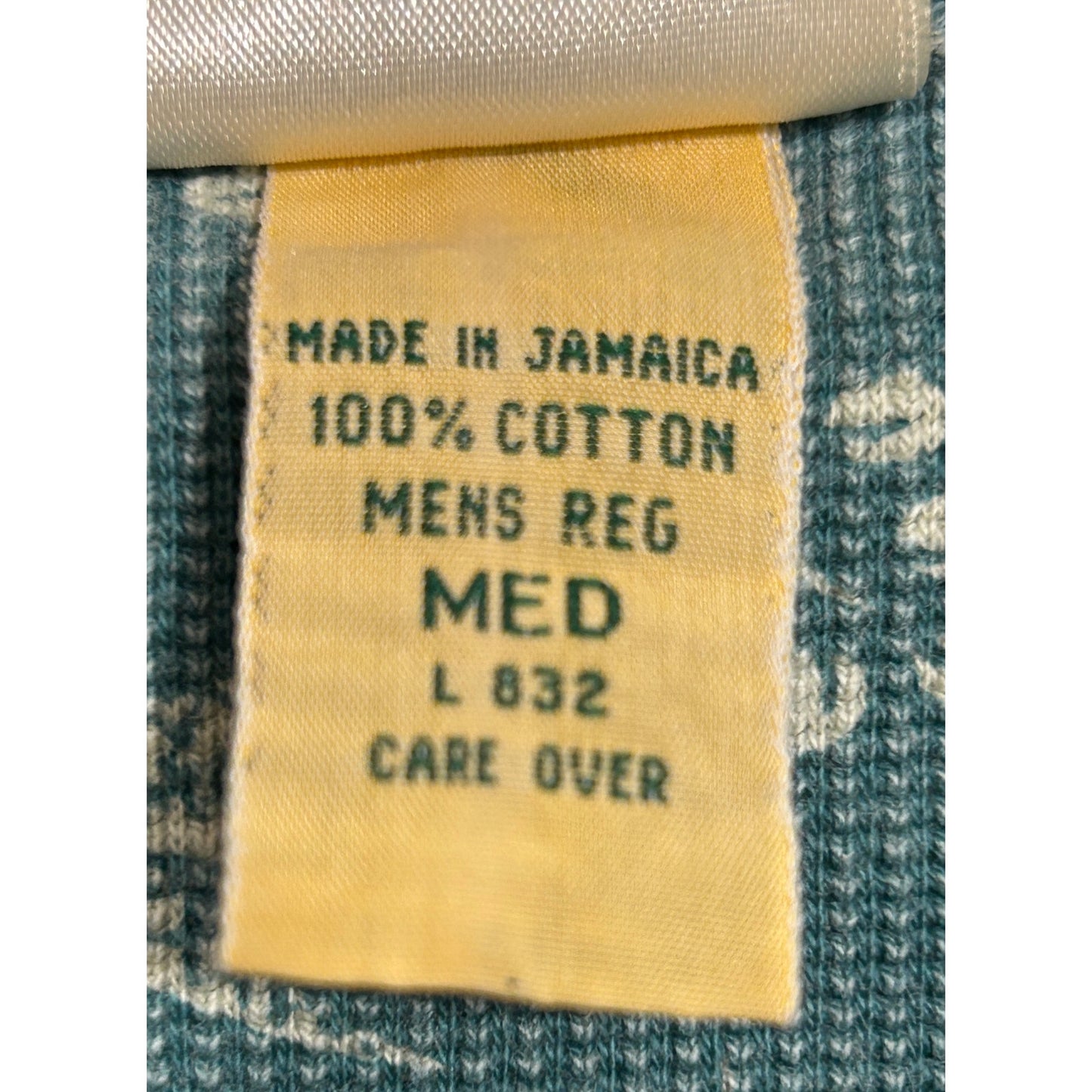 Vintage L.L. Bean Made in Jamaica Palm Tree Polo Shirt Men's Medium
