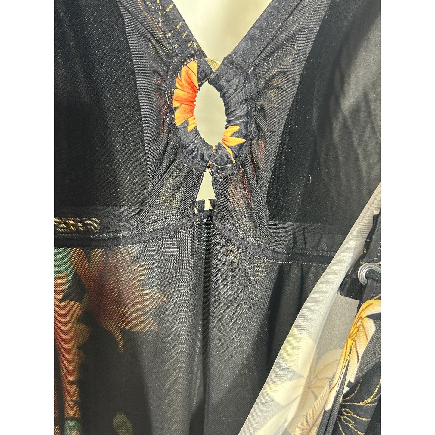 Always For Me Floral Skirted Swimsuit 20W Tropical Black One-Piece