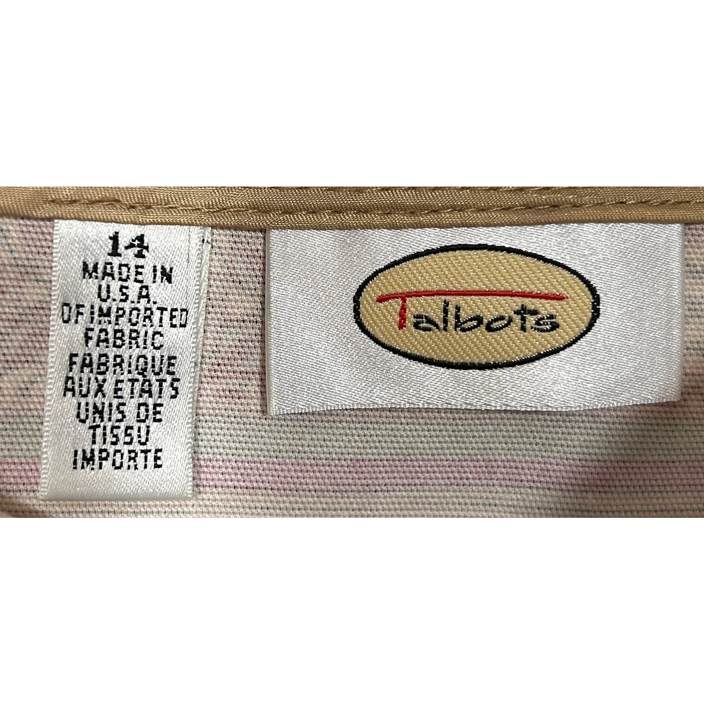 Talbots Multicolor Stripe Brocade Skirt Size 14 Cotton Blend Made in USA
