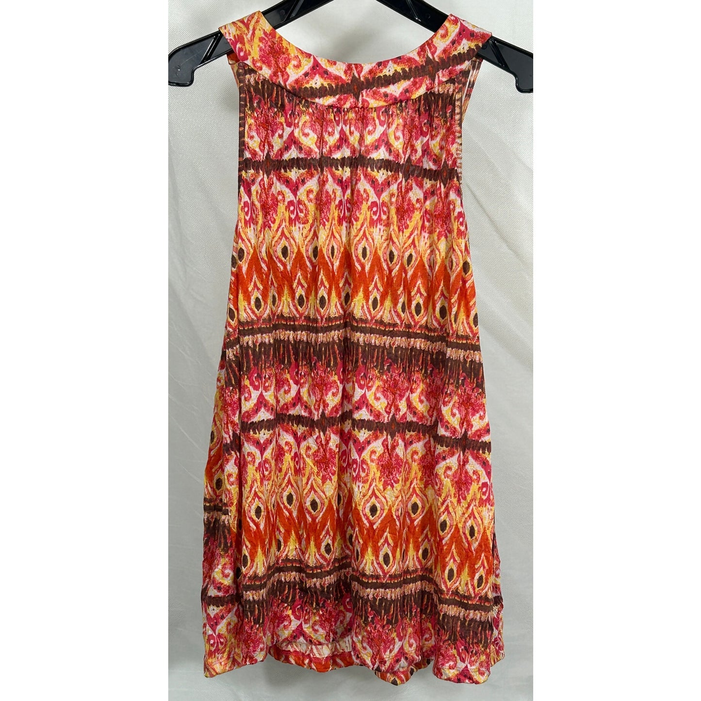 White Stag Pink Combo Sleeveless Top XXL | Boho Print Pullover Blouse