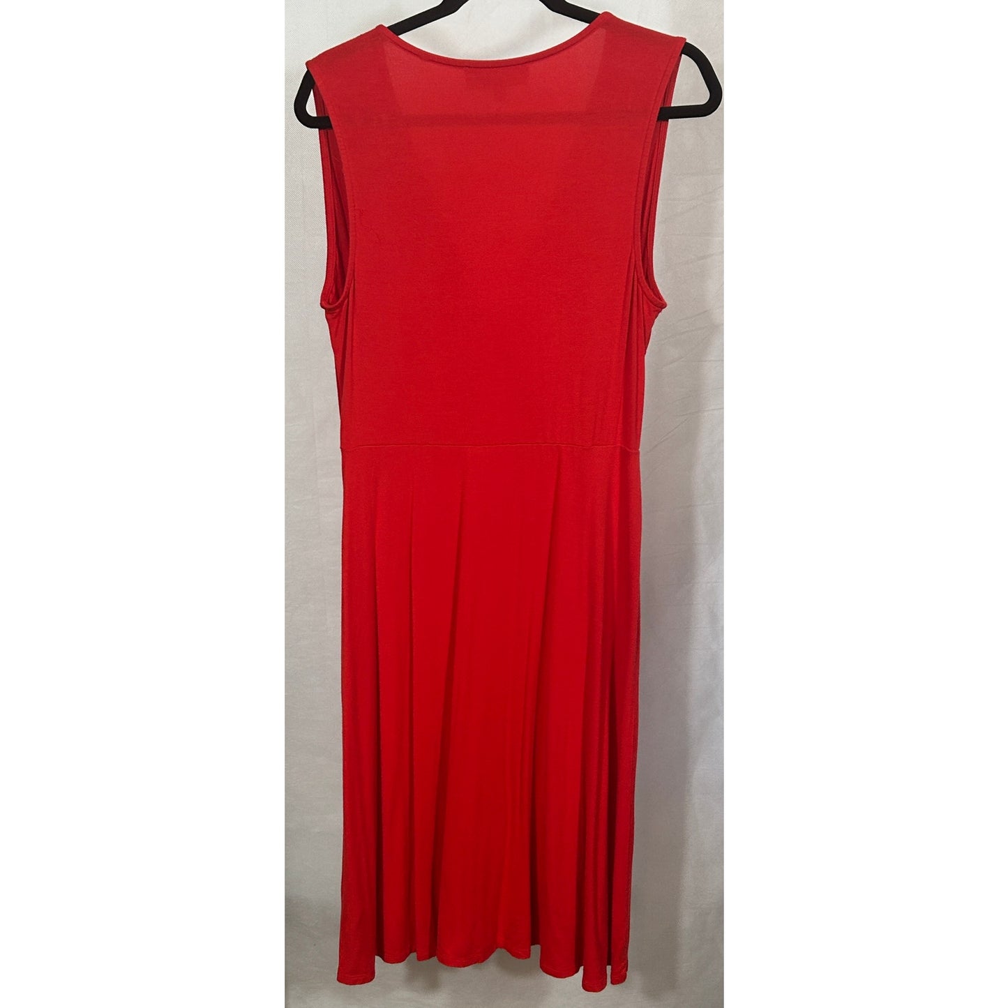 Philosophy Dresses Red Sleeveless Faux Wrap Dress Size L