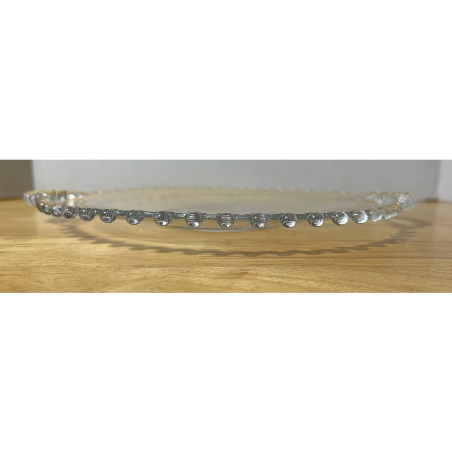 Imperial Glass Candlewick Tray Clear 11.75" Vintage Handle Plate