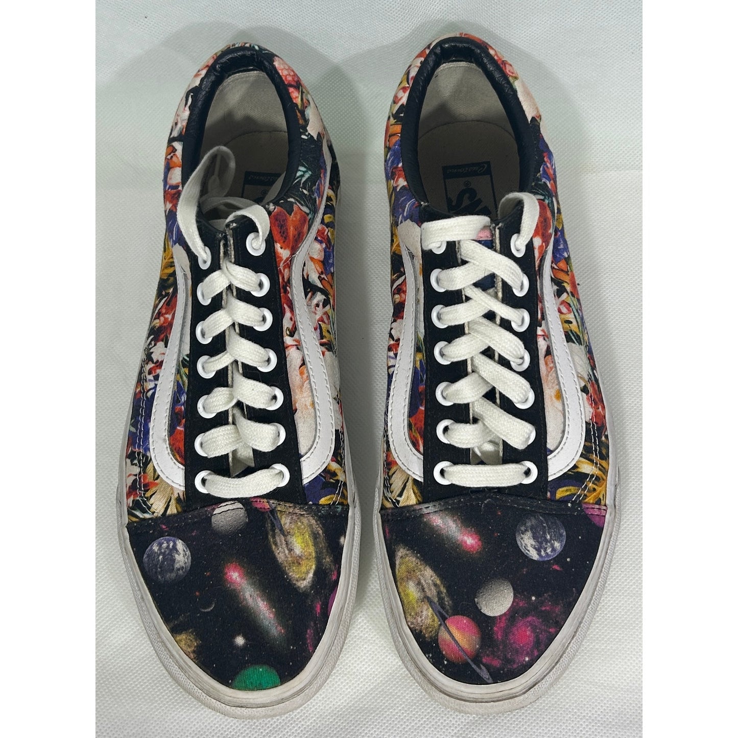 Vans Old Skool Galaxy Floral Checkerboard Low Top Sneaker Men’s Size 11