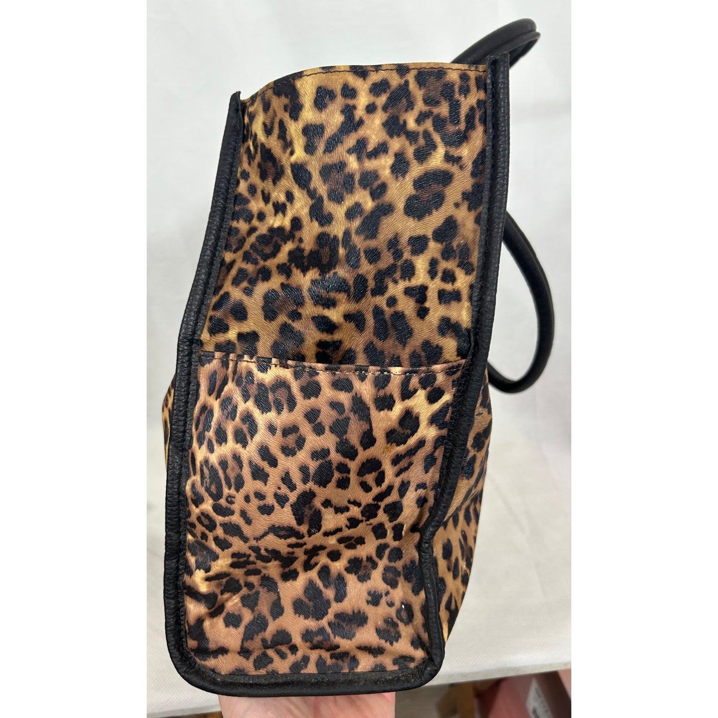 Neiman Marcus Leopard Print Tote Bag 14.5" x 12" Bold Statement Purse