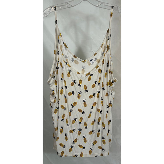 Old Navy Pineapple Print Scoop Tank Top Plus 1X
