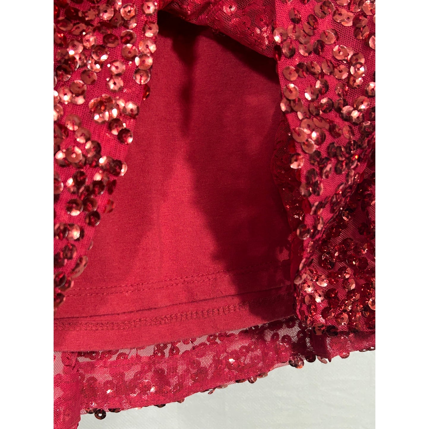 Cherokee Red Sequin Skirt Girls Size 10/12