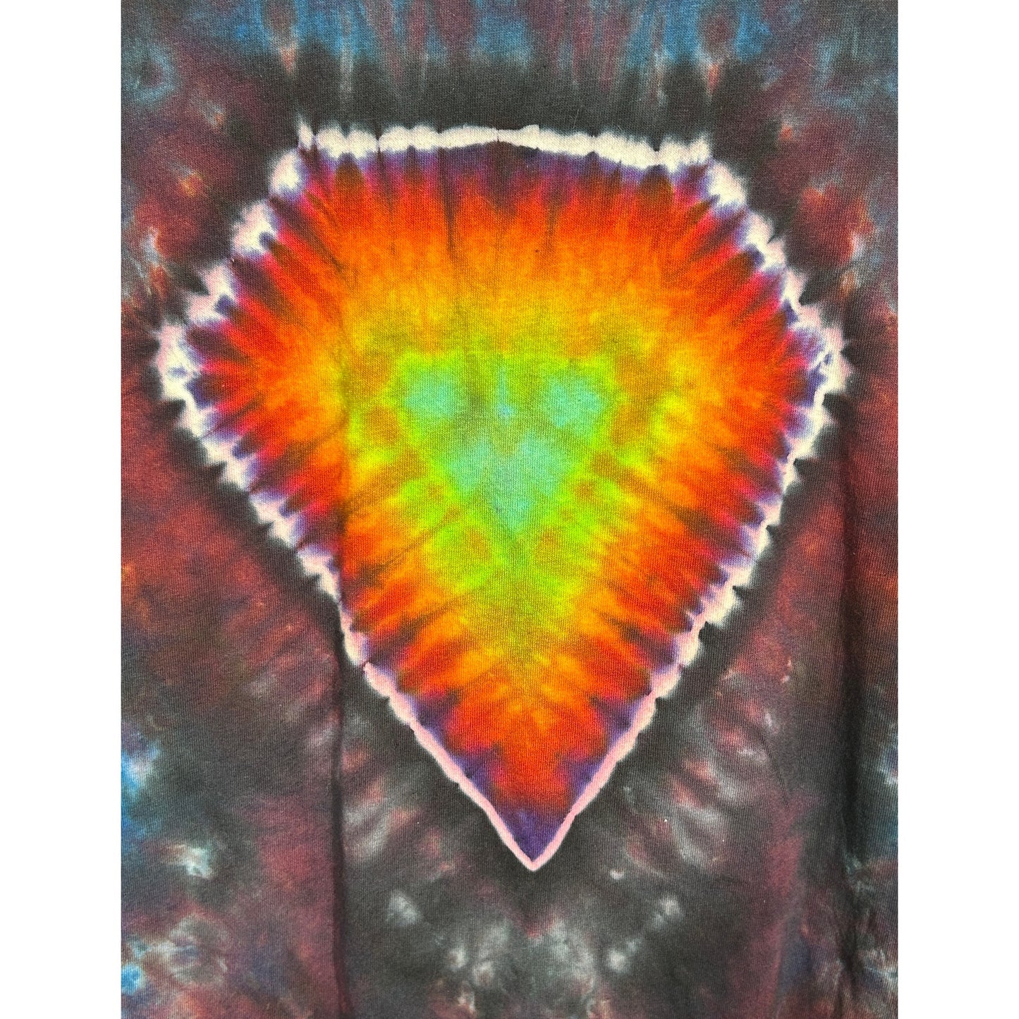 DYEMONDZ Rainbow Diamond Tie Dye T-Shirt Gildan L 100% Cotton