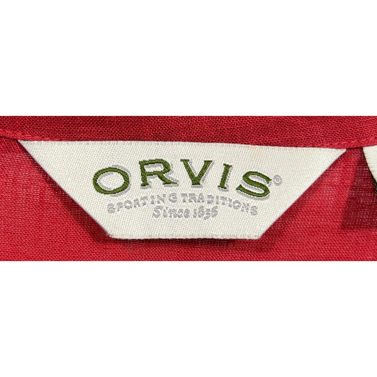 Orvis Women’s Red Hemp Tencel Button Down Shirt Long Sleeve Size Small