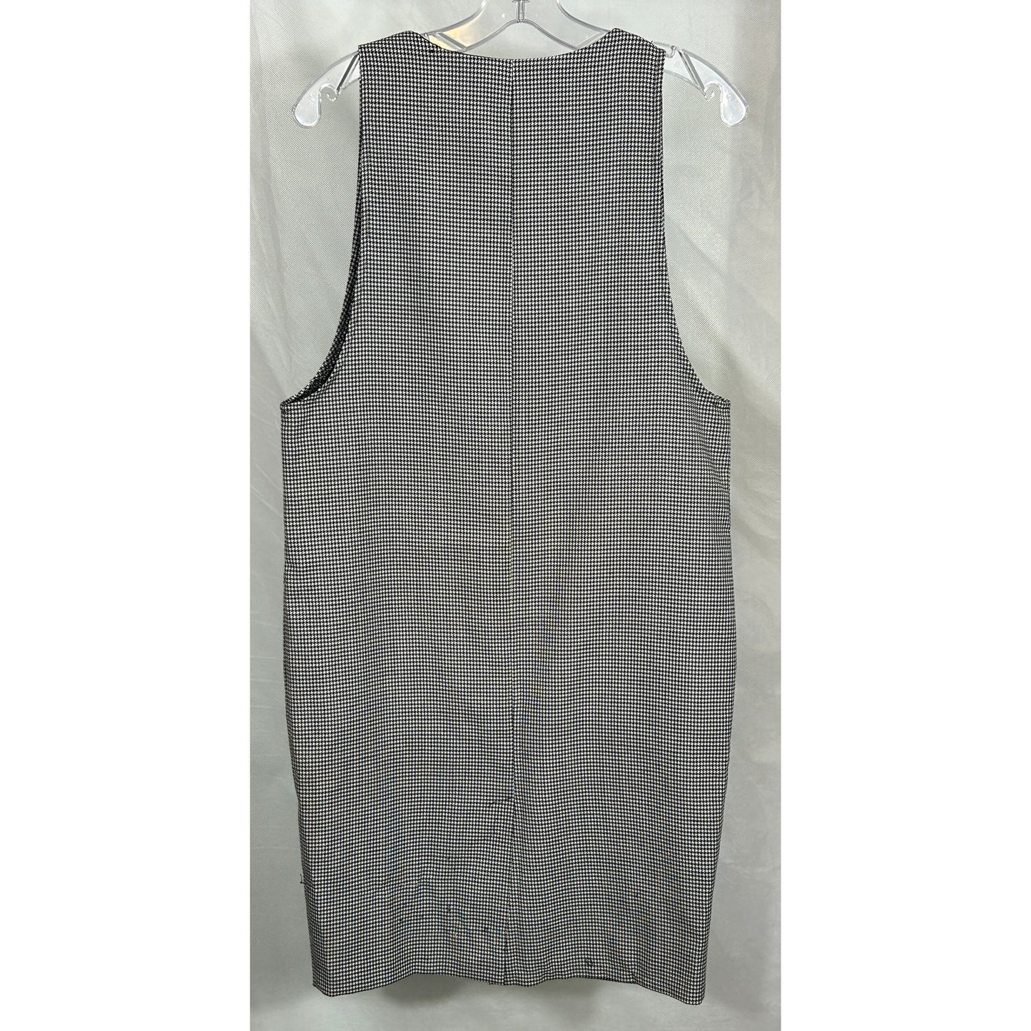 Michele Houndstooth Black Lined Sleeveless Dress, Size 6, Made in USA