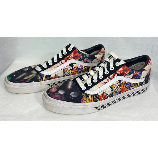 Vans Old Skool Galaxy Floral Checkerboard Low Top Sneaker Men’s Size 11