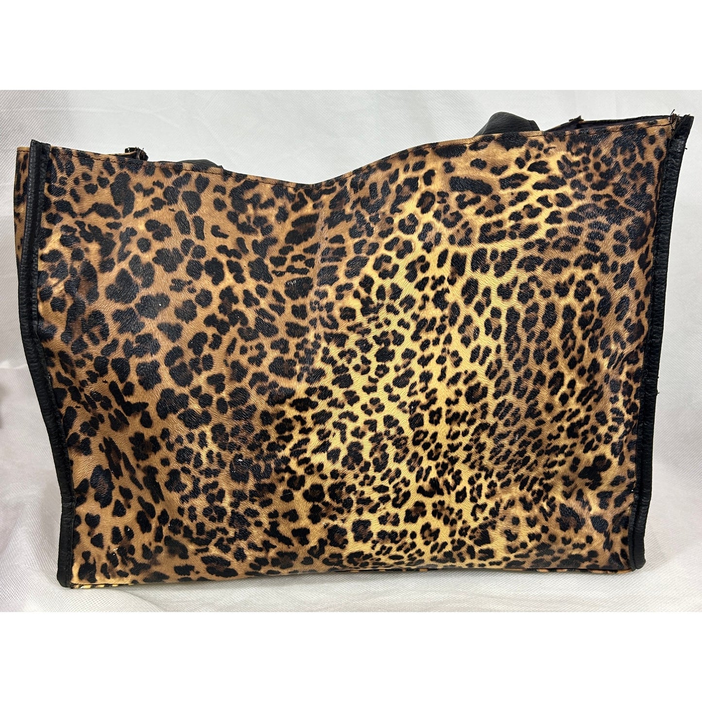 Neiman Marcus Leopard Print Tote Bag 14.5" x 12" Bold Statement Purse