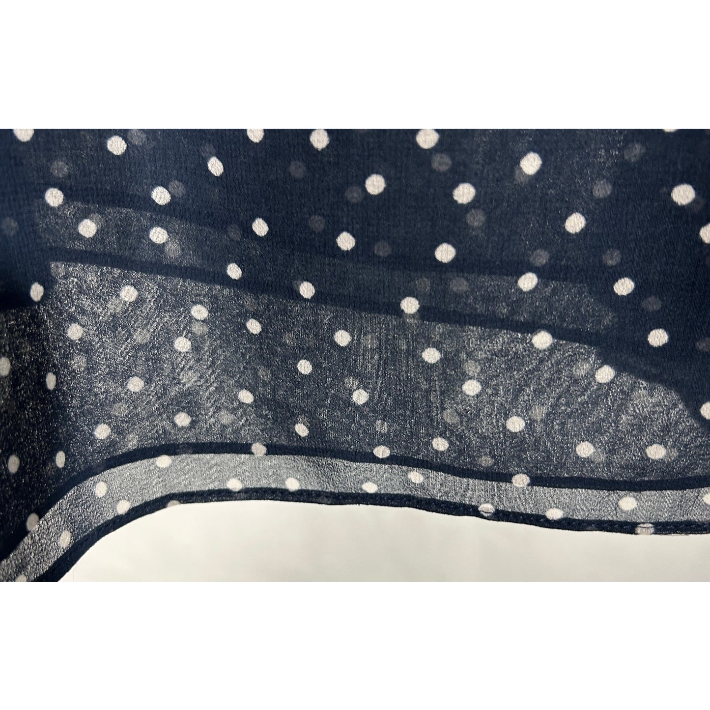 Calvin Klein Navy Polka Dot Chain Detail Sleeveless Blouse Size L