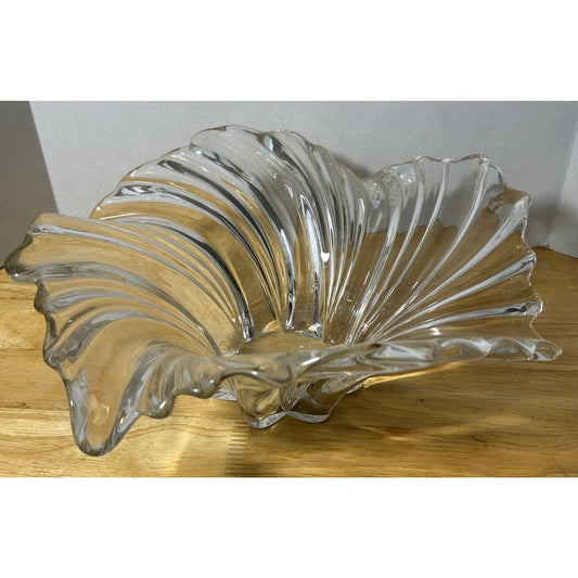 Vintage Fostoria Colony Flared Swirl Crystal Centerpiece Bowl