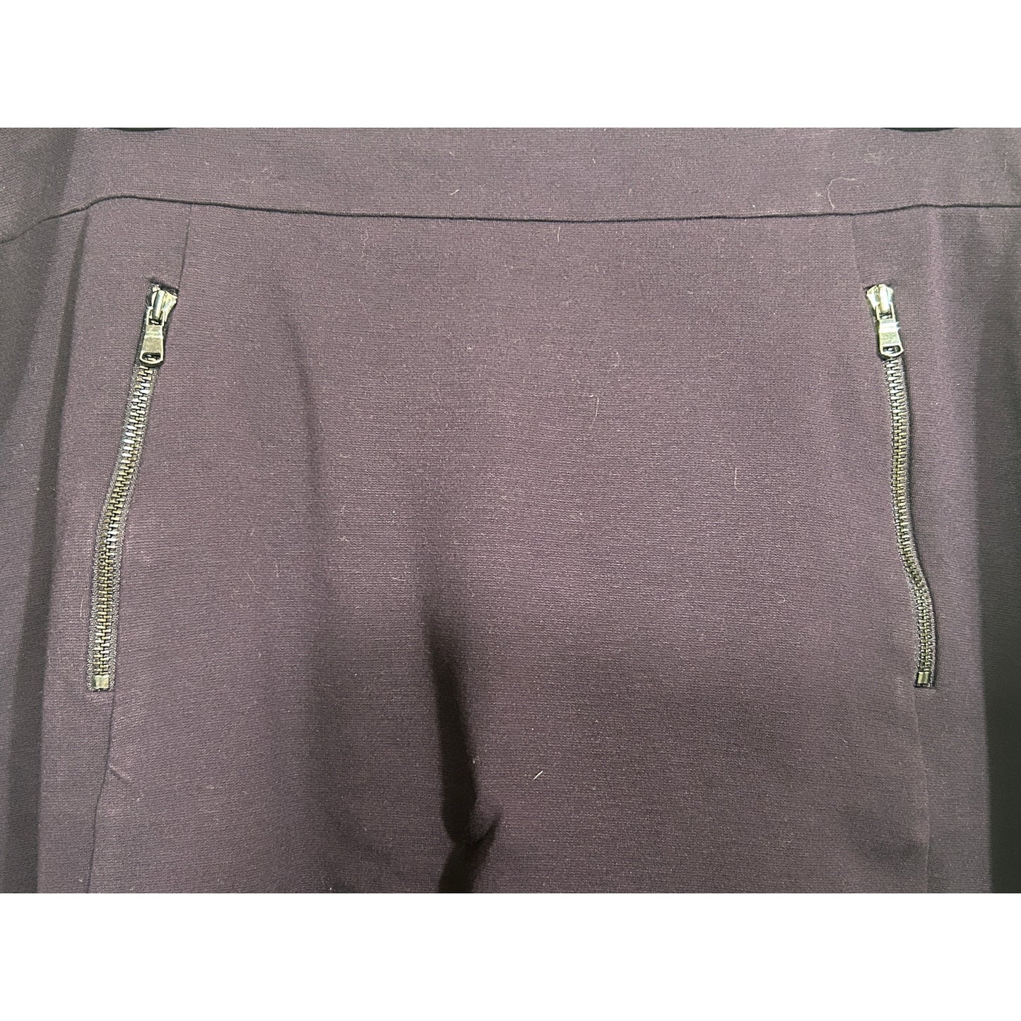Ann Taylor Purple Zip Pocket Stretch Skirt Size 12