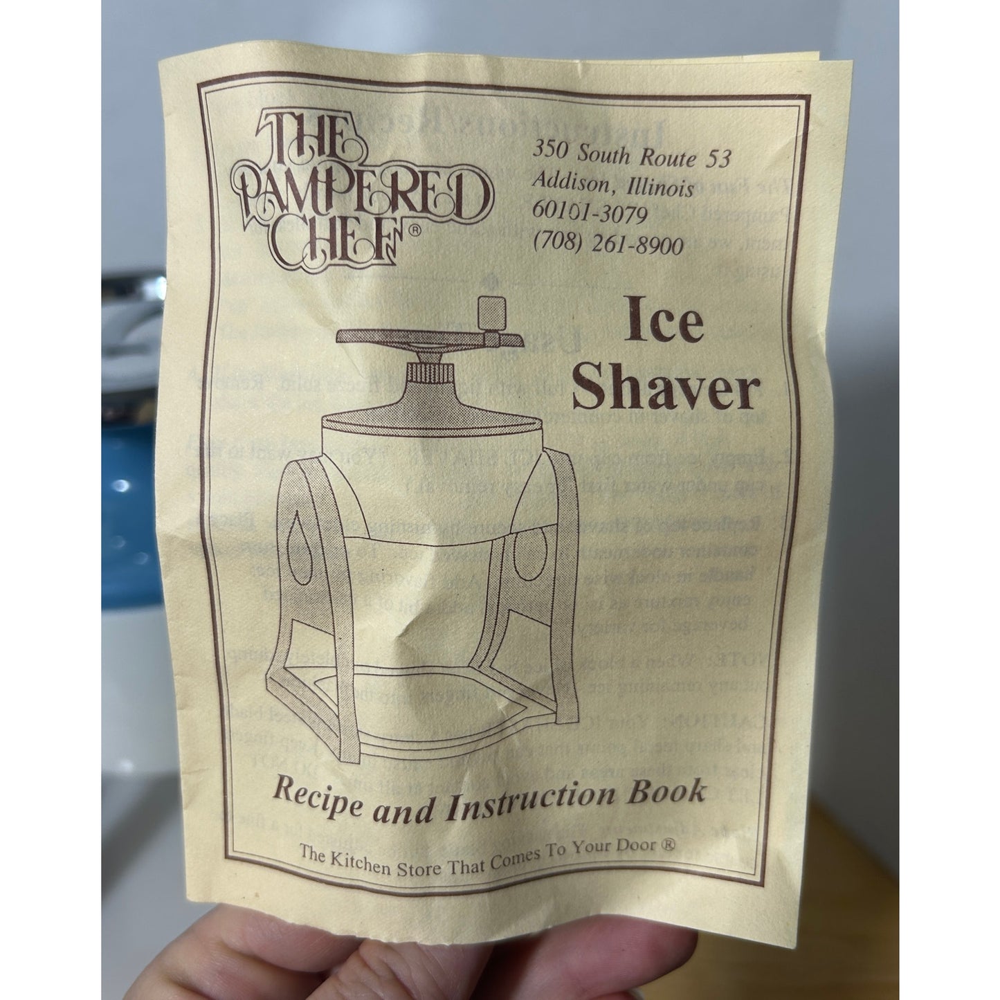 Vintage Pampered Chef Ice Shaver with Original Instructions - Complete Set