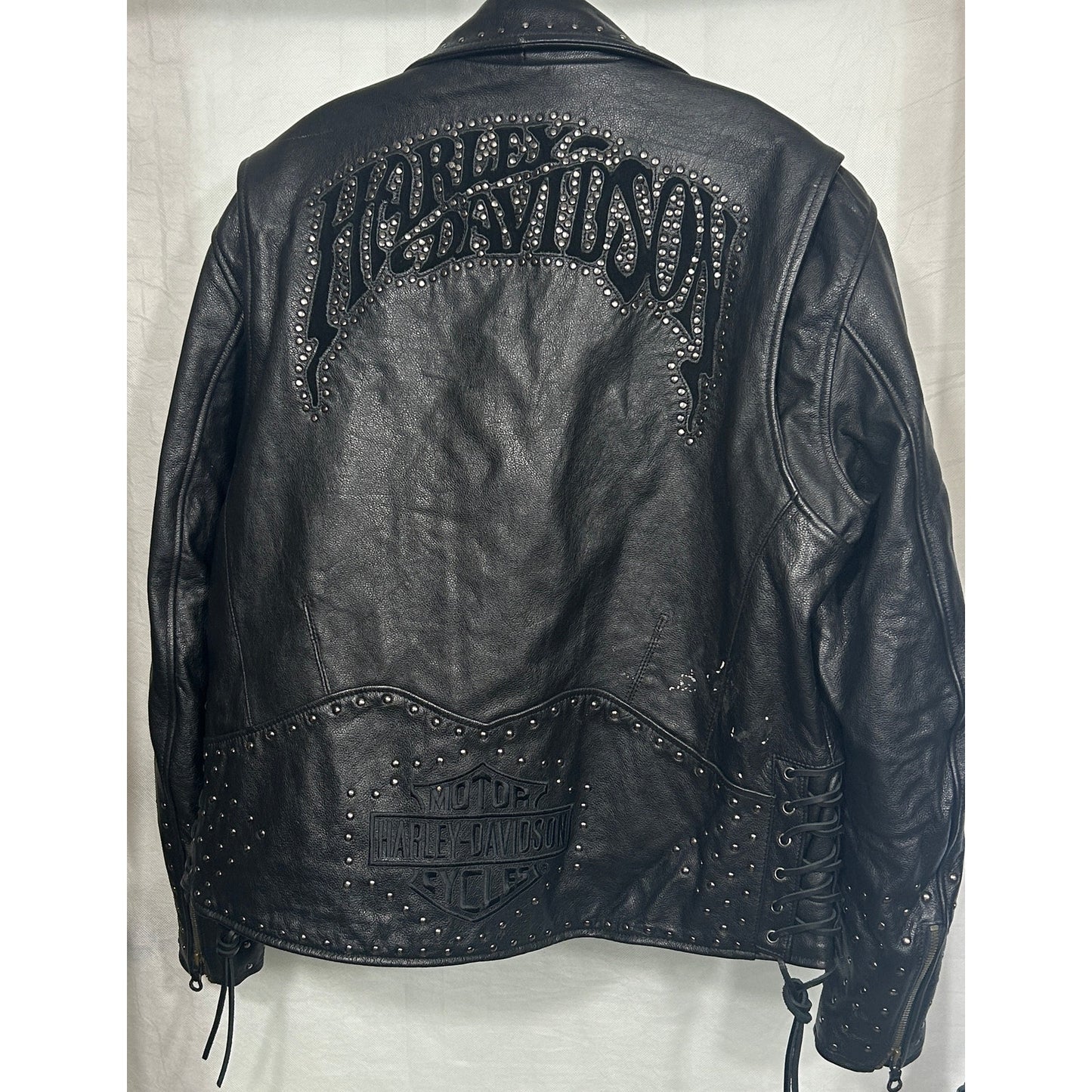 Harley-Davidson Women’s Studded Black Leather Motorcycle Jacket L