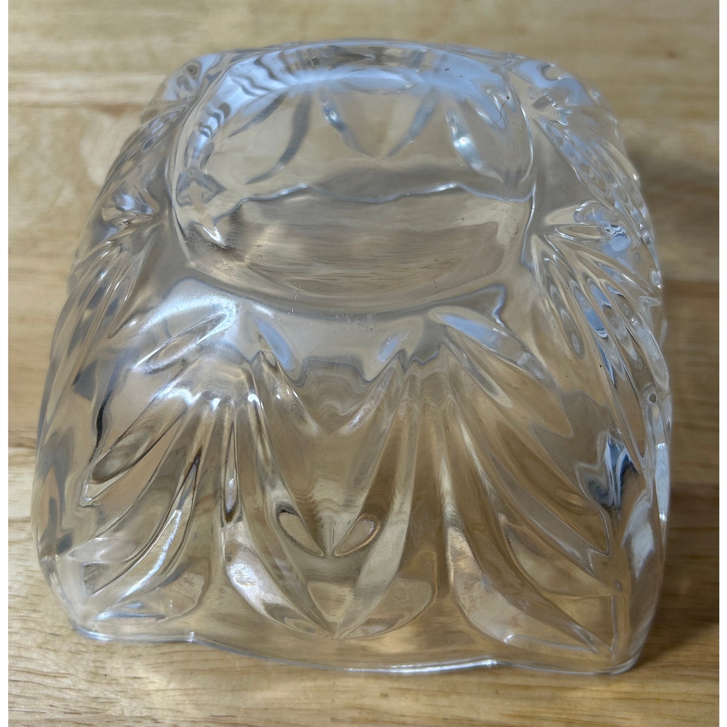 Vintage Clear Pressed Glass Scalloped Square Bowl – 5.75″ Crystal Candy Dish