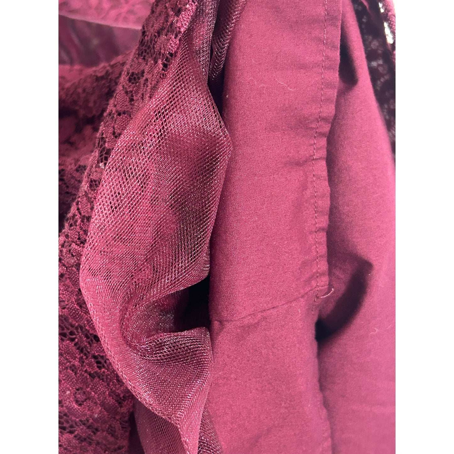 Carter’s Girls Burgundy Lace Dress Size 7 Velvet Waistband Holiday Party