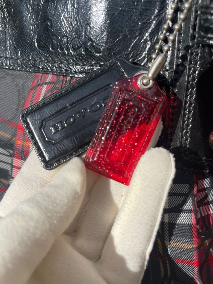 Coach Poppy Tartan Plaid Tote Bag (Style F15467)