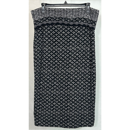 Max Studio Black White Convertible Skirt or Strapless Dress Size S