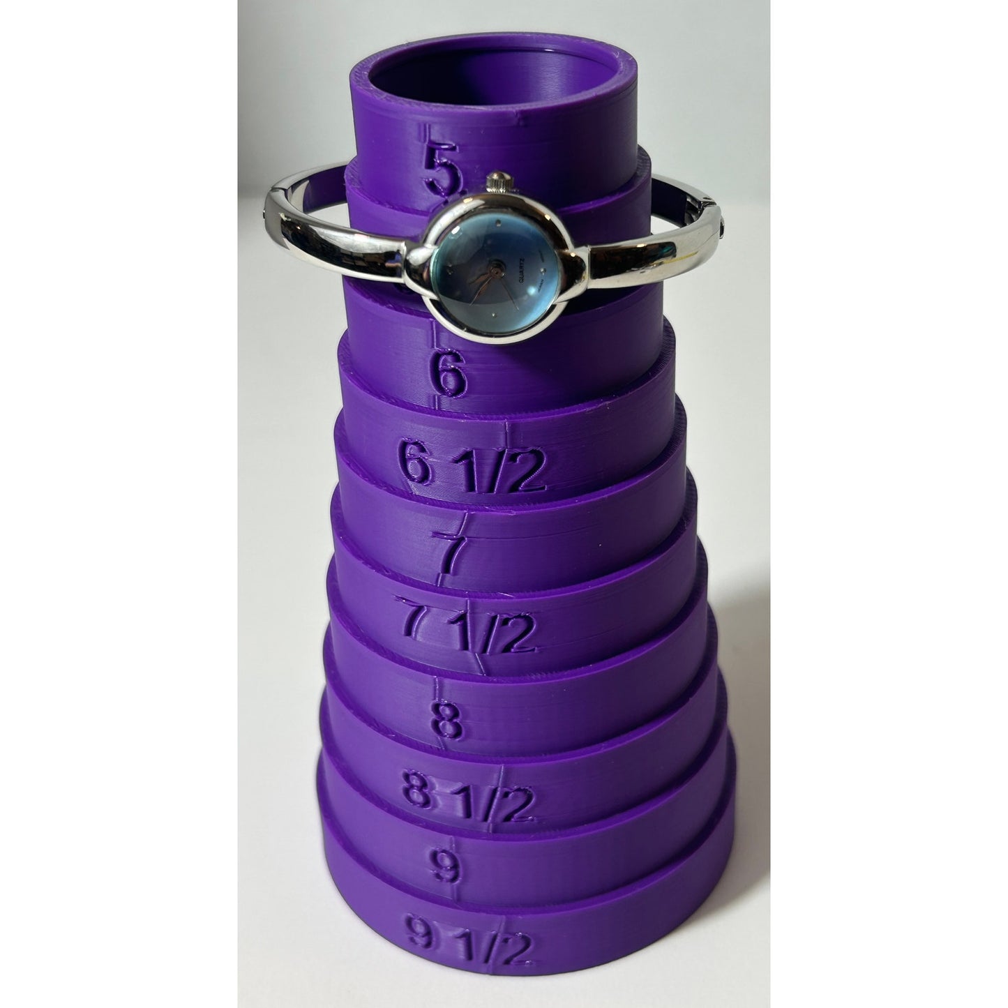 Women’s Silver Tone Bangle Watch with Light Blue Dial Quartz Movement