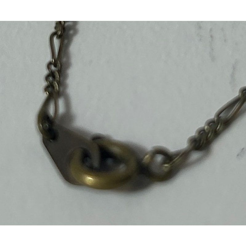 Vintage Heart Locket Necklace Ornate Brass Finish w/ Cameo Accent 26.25"