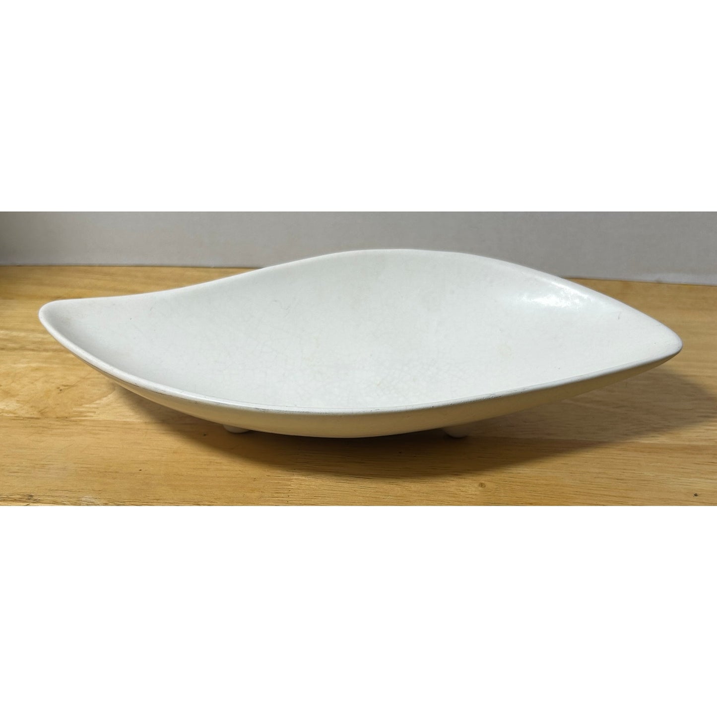 Vintage Ceramic Dish Set – Mariposa Italy & USA Footed Bowl, Modernist Form
