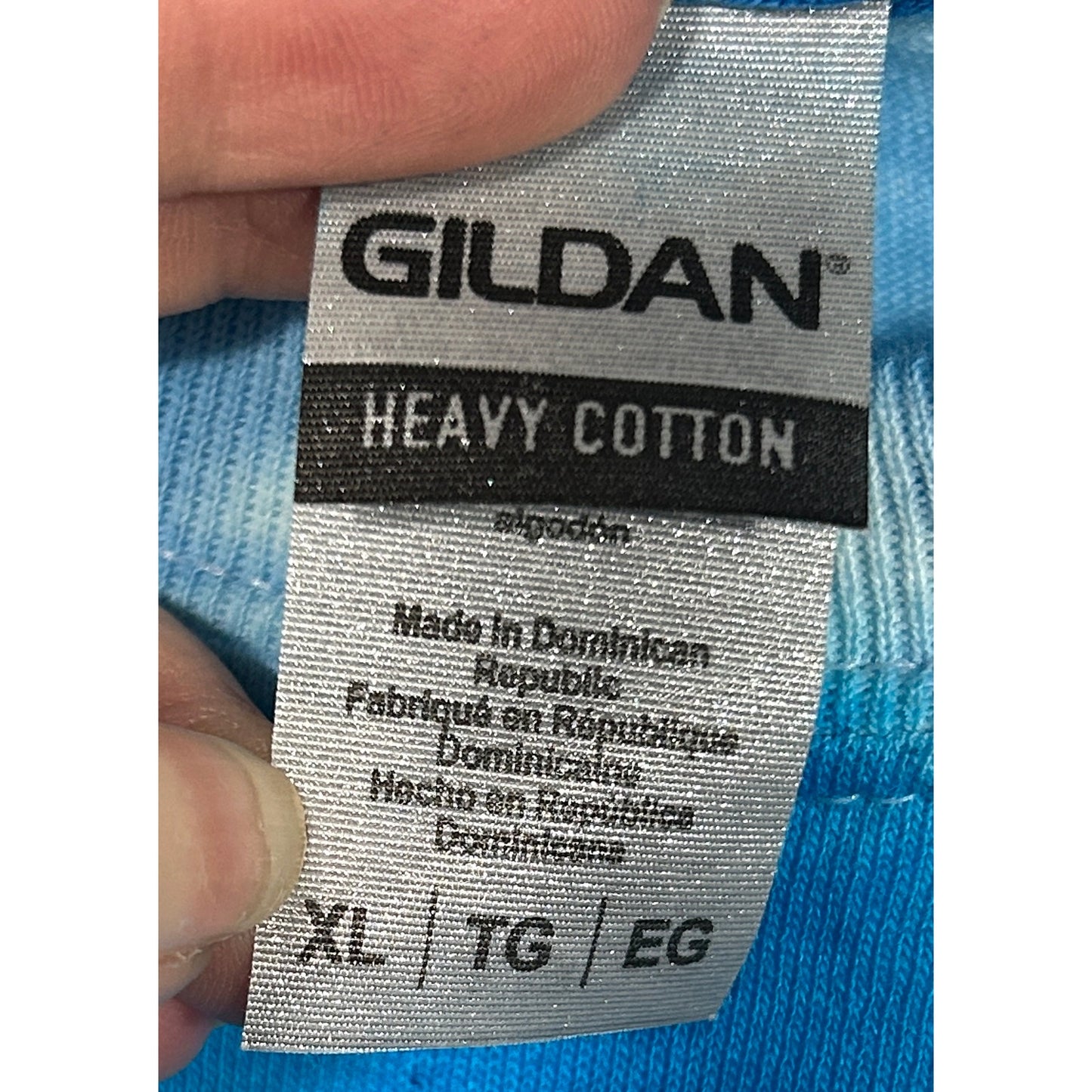 DYEMONDZ XL Blue Tie Dye T-Shirt Gildan Heavy Cotton Festival Tee