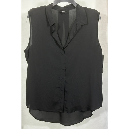 Mossimo Black Sleeveless Button Blouse XXL NWT