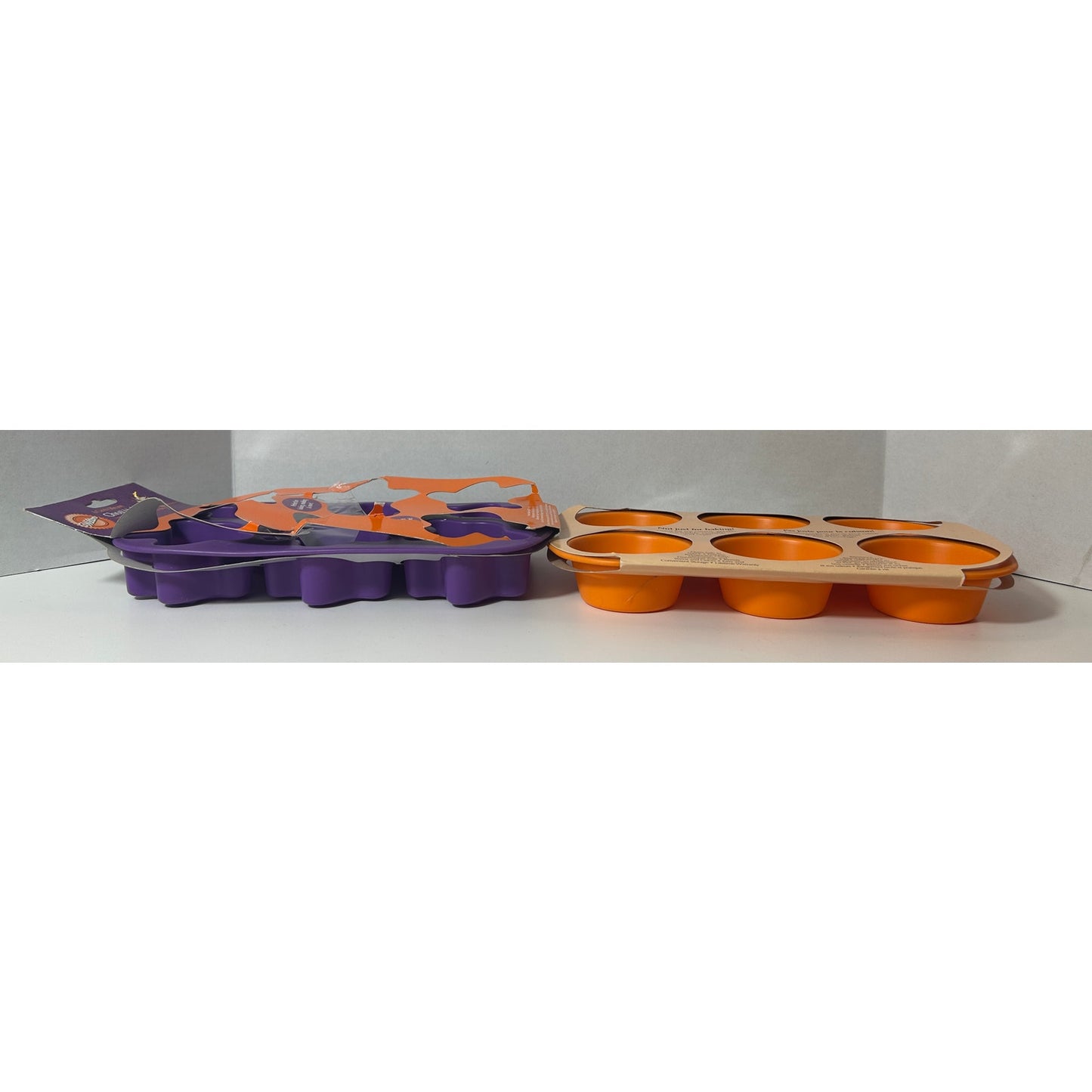 Wilton Silicone Baking Mold Lot – Ghost & Mini Round 6 Cavity Trays 10"x7"