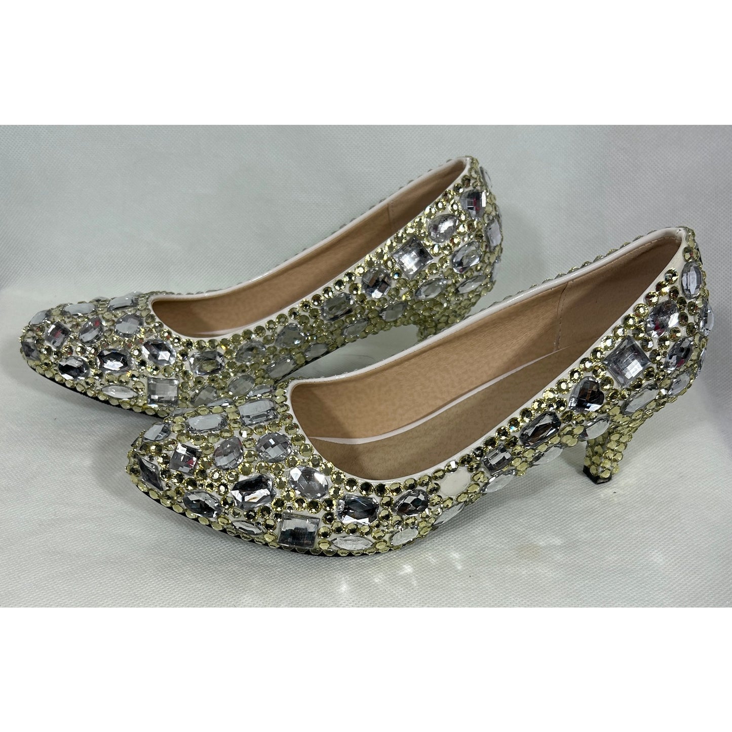 Rhinestone Embellished Kitten Heel Pumps Women’s US 10.5 (EU 42)