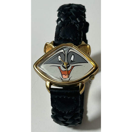 Timex Disney Pocahontas Meeko Raccoon Watch Black Leather Band
