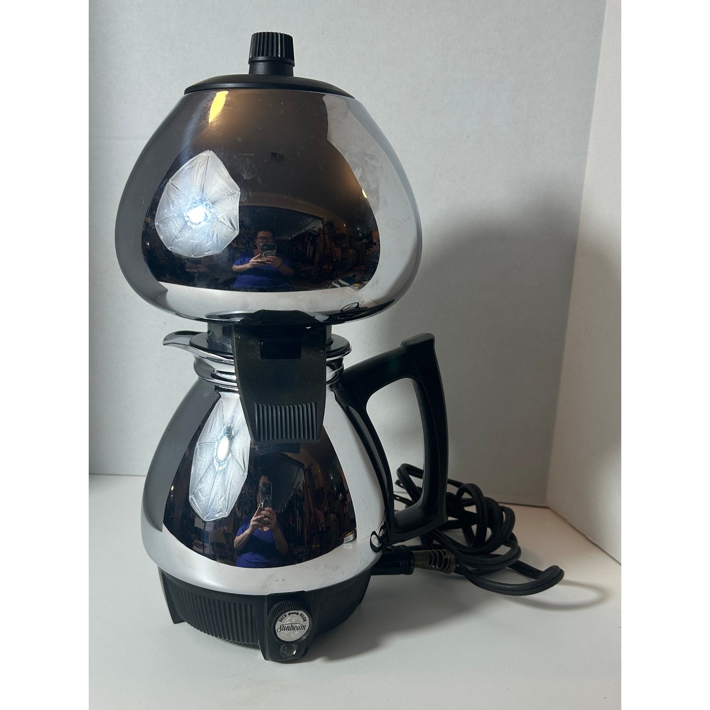 Vintage Sunbeam Coffeemaster G50 Double‑Bubble Vacuum Coffee Maker 14″