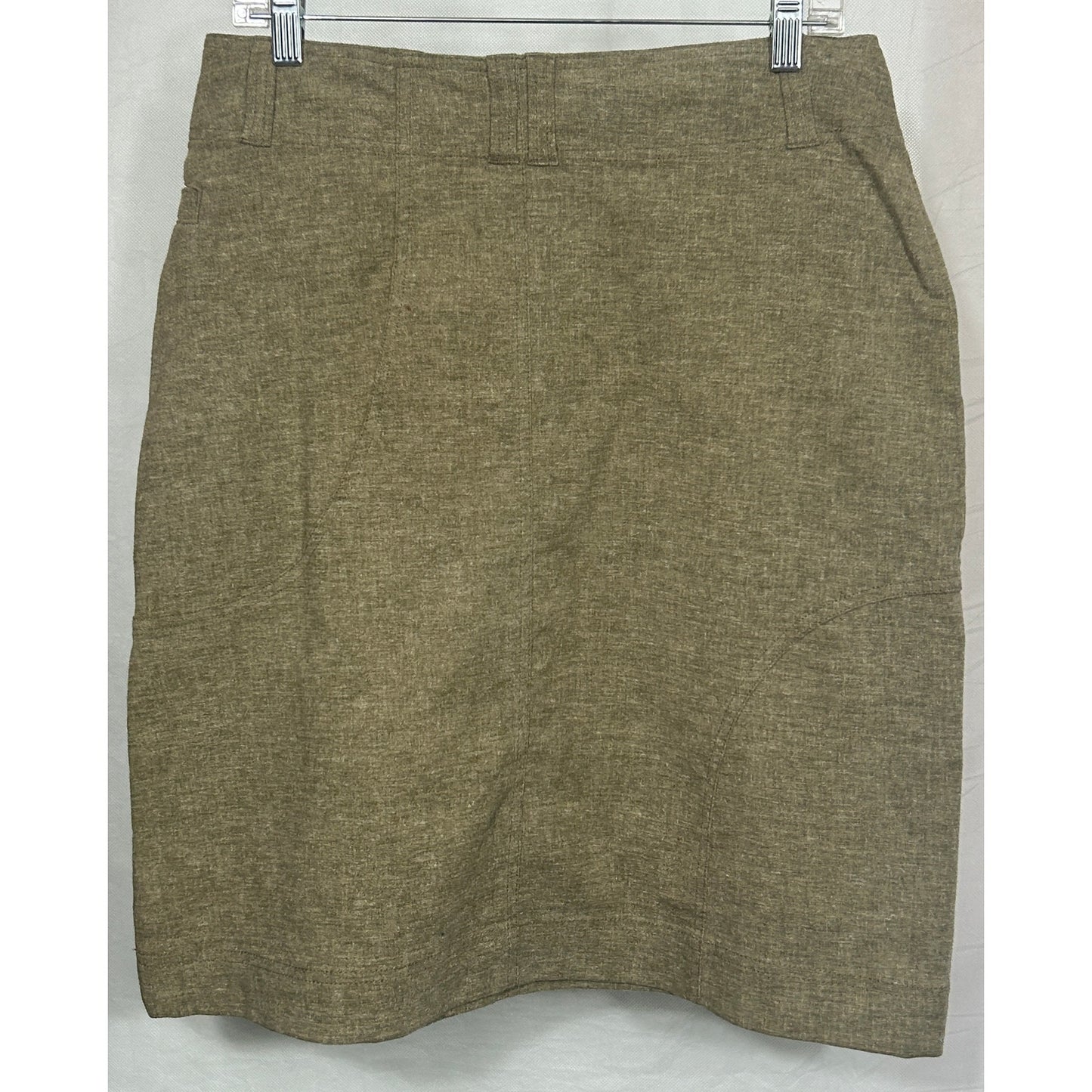 REI Women’s Green Hemp Blend Skirt Size 6 Outdoor Utility Pocket Knee Length