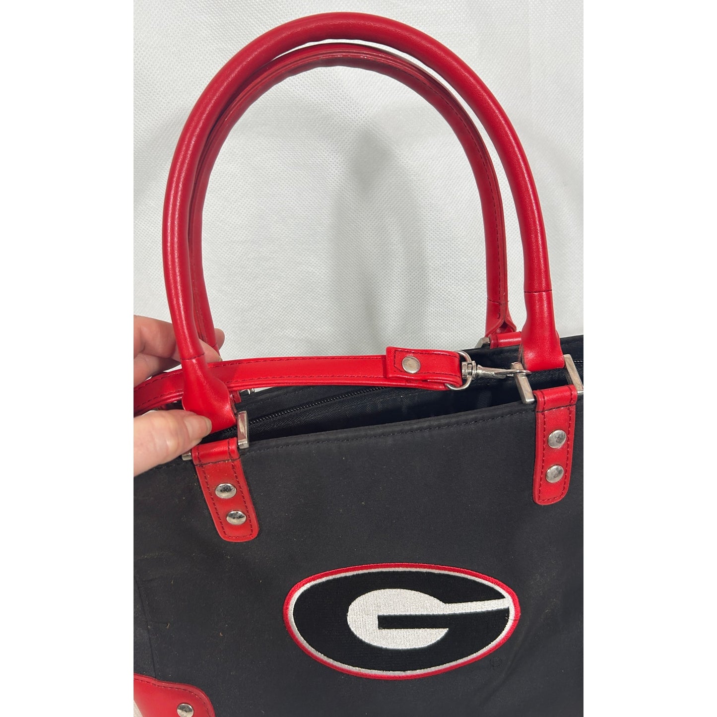 University of Georgia Purse & Spirit Cup Set – Black & Red Bulldog Logo