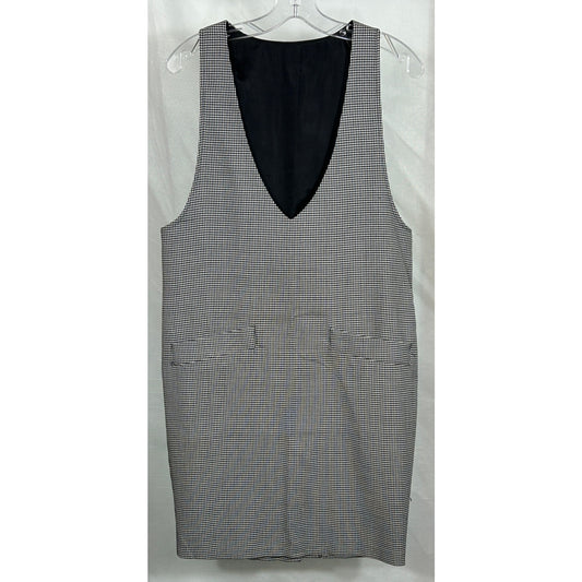 Michele Houndstooth Black Lined Sleeveless Dress, Size 6, Made in USA