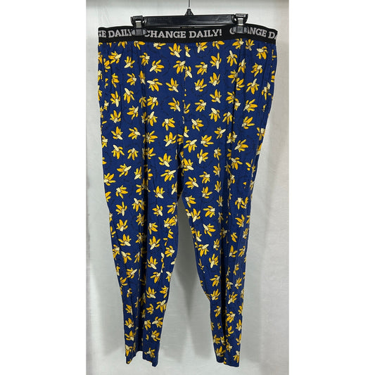 Joe Boxer Change Daily Banana Pants L 100% Cotton Funny Lounge Pajama Bottoms