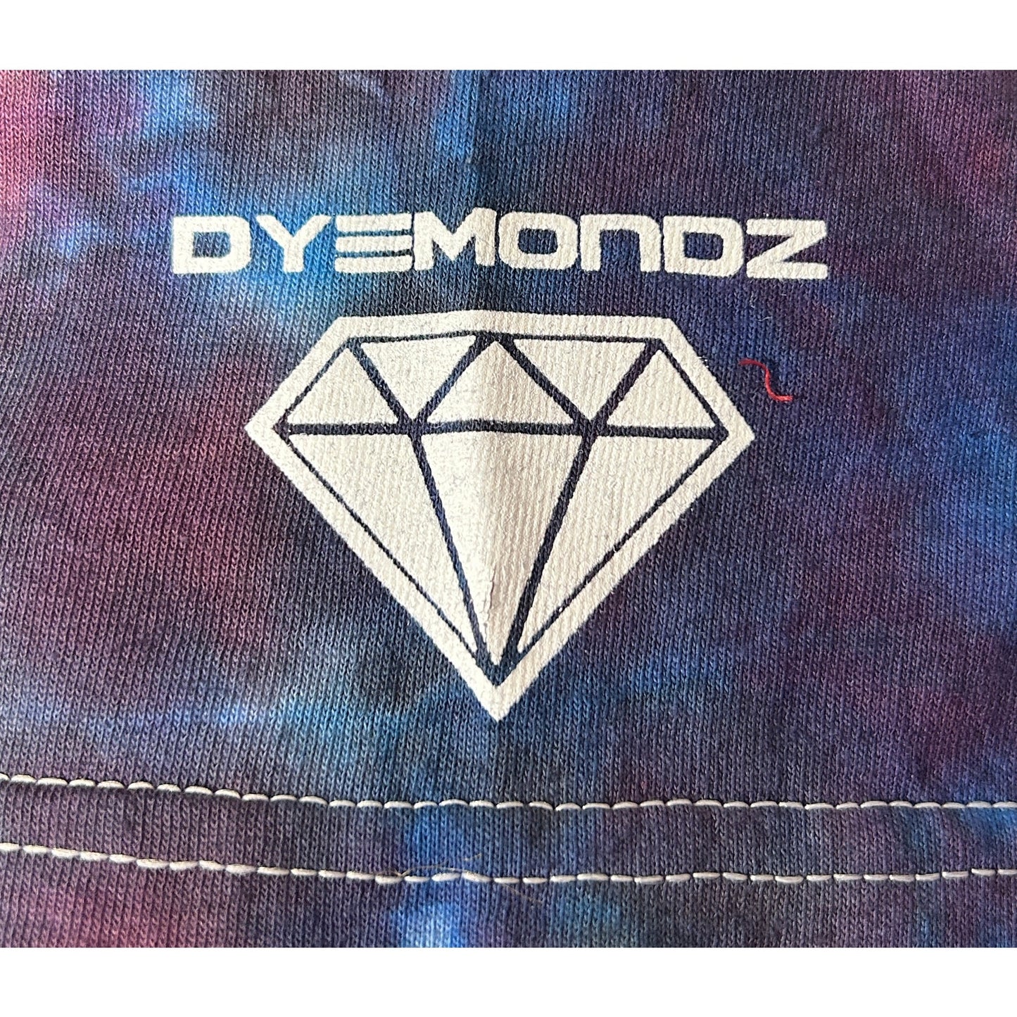 DYEMONDZ Rainbow Diamond Tie Dye T-Shirt Gildan L 100% Cotton