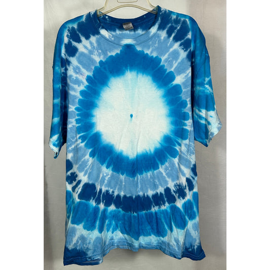 DYEMONDZ XL Blue Tie Dye T-Shirt Gildan Heavy Cotton Festival Tee