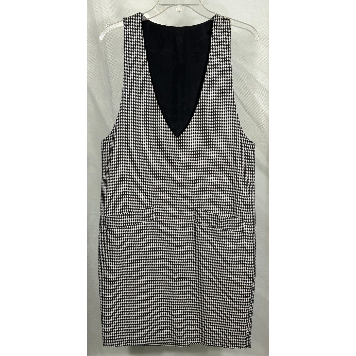 Michele Houndstooth Sleeveless Sheath Dress Size 6 – Lined, Pockets, USA Made