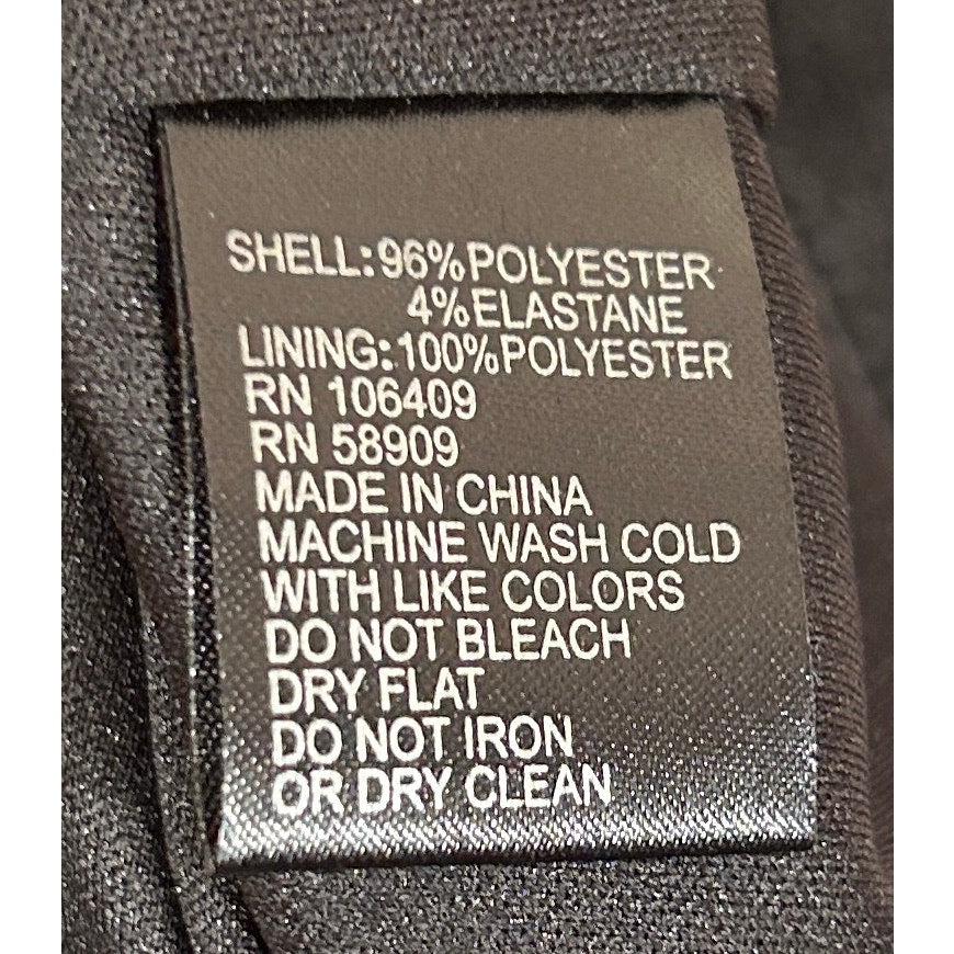 Alex Marie Black Floral Sheath Dress Size 14 Sleeveless V-Neck Knee Length