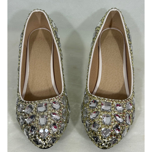 Rhinestone Embellished Kitten Heel Pumps Women’s US 10.5 (EU 42)